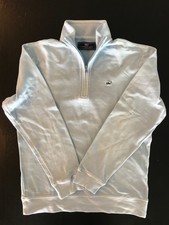 Vineyard Vines Men's Pullover Quarter Zip Blue Size Small - see pics 