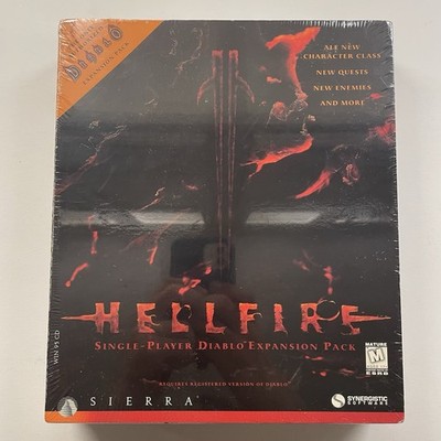NEW Hellfire Single-Player Diablo Expansion Pack PC Big Box Game SEALED