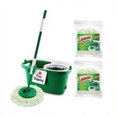 Microfiber Tornado Wet Spin Mop and Bucket Floor Cleaning System with 2 Refills