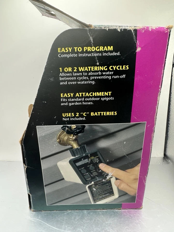 Temporizador electrónico Nelson Rainmatic pantalla digital #5750 temporizador de manguera de agua nuevo en caja Foto 2 de 4