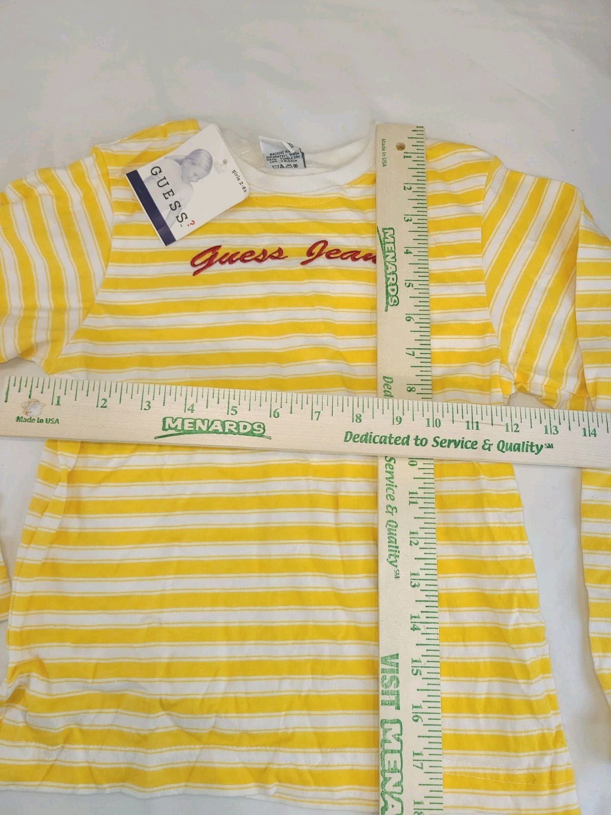 NWT Sz 6 Baby Guess 90s  Jeans Denim & Shirt Set RARE NEW OLD STOCK Y2k Gold image 7