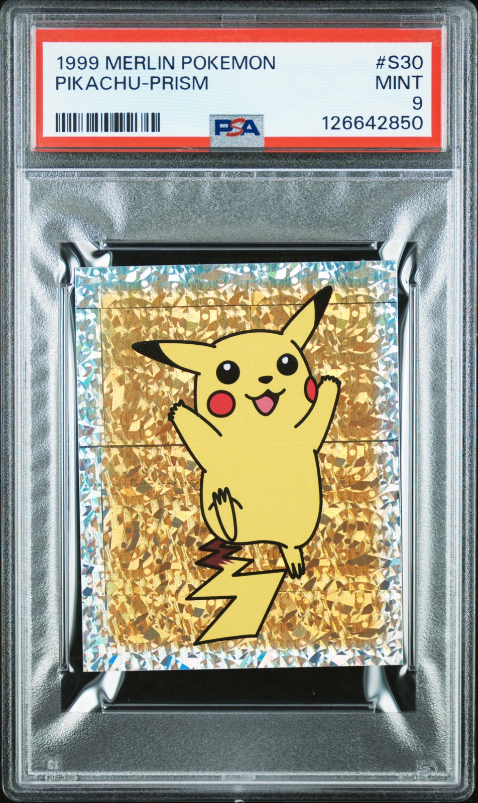 1999 MERLIN POKEMON #S30 PIKACHU-PRISM PSA 9