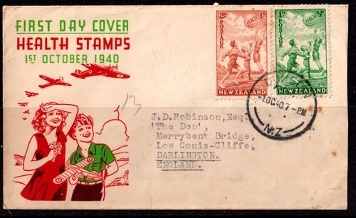 New Zealand Health Stamps. FDC / Cover.  1940. Used. #901