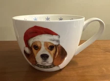 Portobello by Inspire Bone China Christmas Snowflakes Beagle Dog Coffee Cup/Mug