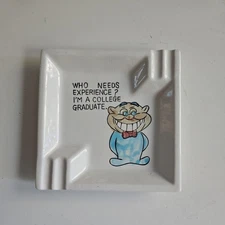 Vintage Kreiss Company Psycho-Ceramic Product Square Ashtray 5.5” Japan