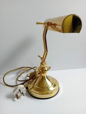 Vintage Retro Style Brass Adjustable Bankers Desk Lamp Art Deco Good Condition