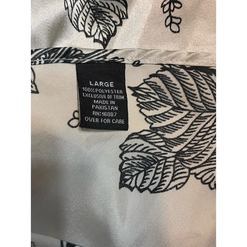 Conjunto de bata y vestido floral de terciopelo medianoche para mujer blanco negro talla L ver nota Foto 4 de 4