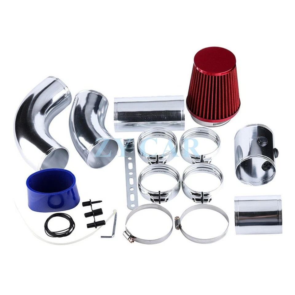Pipe Hose System Universal 3" Car Cold Air Intake Filter Alumimum Induction Kit Foto 2 de 4