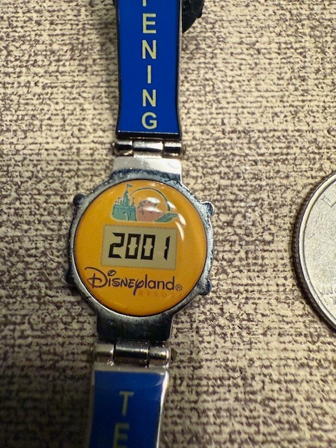 2001 DISNEY DCA Grand Opening Team WRISTWATCH PIN LE 5000 Cast Exclusive