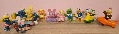 Verschiedene Spielzeug Figuren Schlümpfe, Kermit, Piggy, Donald Duck, Ducktales
