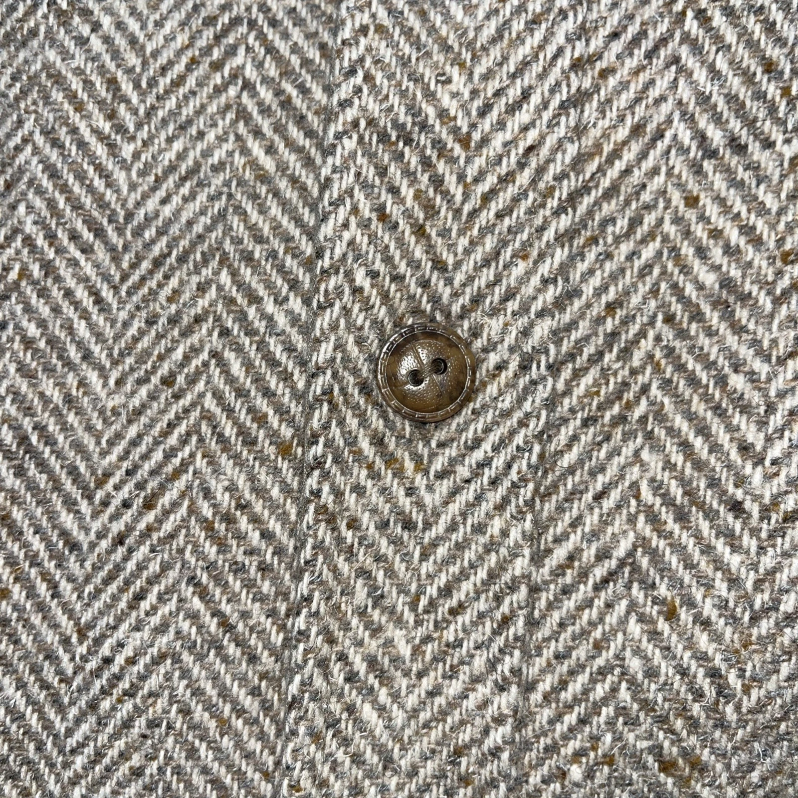 VTG 80’s Woolrich Herringbone Tweed Wool Jacket Reversible Canvas Shacket XL USA image 4