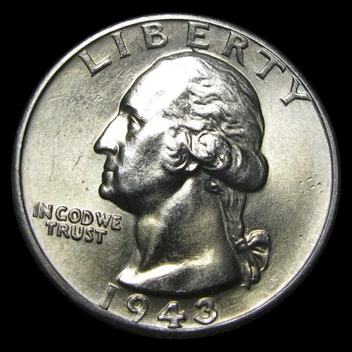 1943-D Washington Quarter Silver ---- Gem BU Stunning Coin ---- #PP519