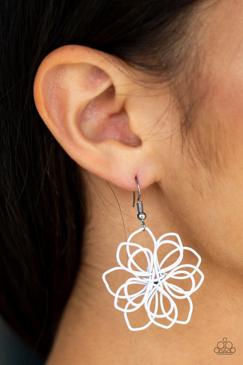 White serenity earrings online