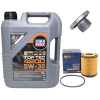 MotoröL Set 5W-30 5 Liter + ÖLfilter + ÖLablassschraube FüR Opel Vectra Astra G