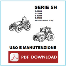 LANDINI 5-100H serie 5H Manuale uso manutenzione Libretto istruzioni trattore