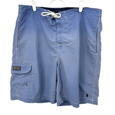 Vintage Polo By Ralph Lauren Mens Nylon Swim Trunks Size XL Mesh Lining Blue