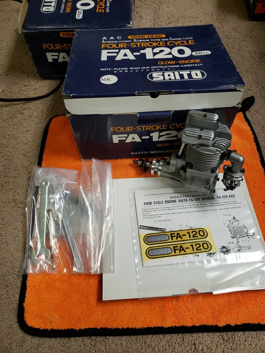 Saito Engine - Saito FA-120 20cc four stroke AAC HEMI-HEAD