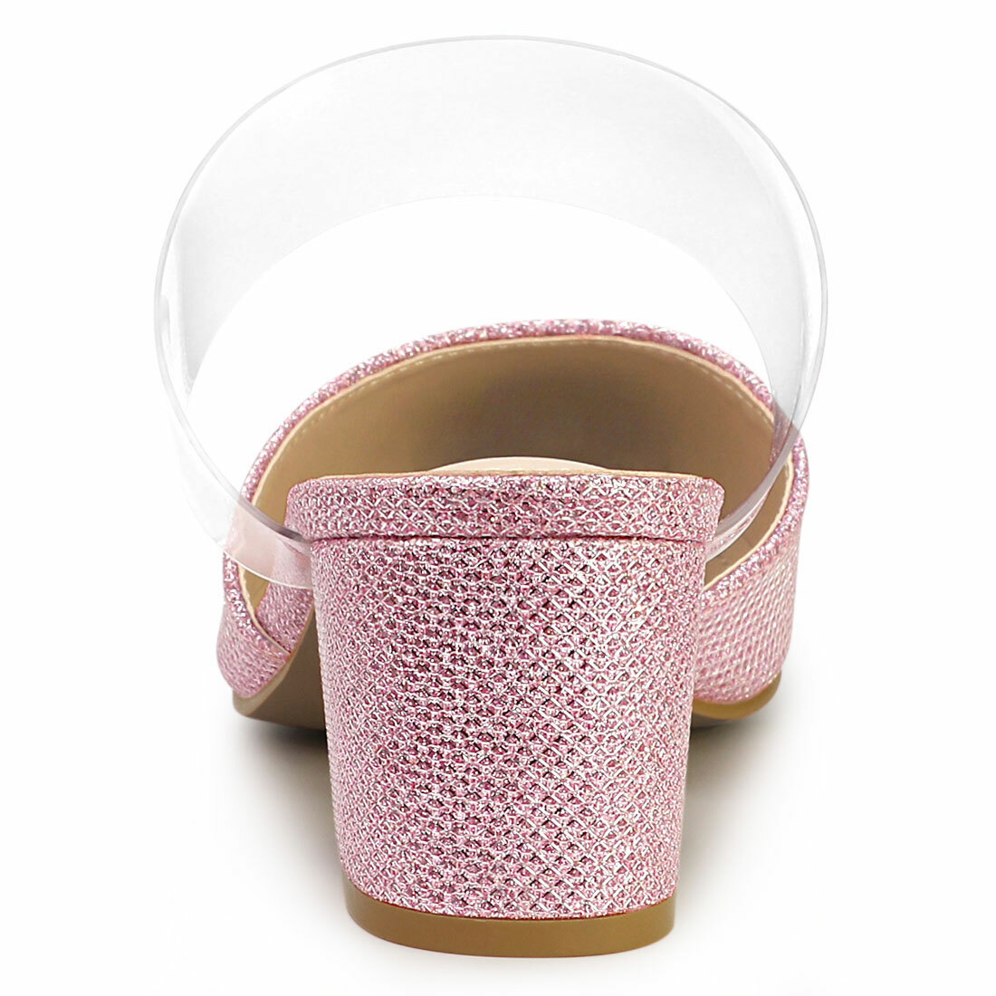 Jimmy Choo Mule Heels Glitter Mule Women's Pointed Toe Block
