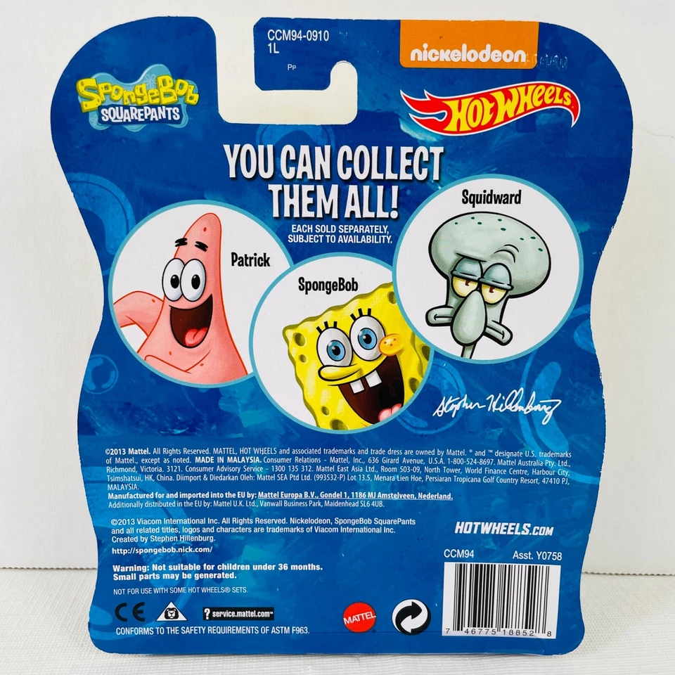Hot Wheels SpongeBob SquarePants Lot of 4 Nickelodeon Spongebob Hot Rod Plankton - Image 3 of 4