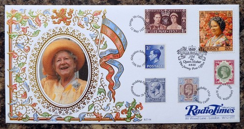 GB 1995 Queen Mother Celebration with GB Stamps Radio Times Ltd Ed used GM660