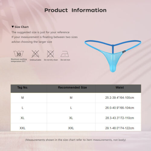Herren durchsichtig Mini Tanga Wölbung Beutel T-Back G-String niedrig erhöht Mikrounterwäsche - Bild 8 von 72