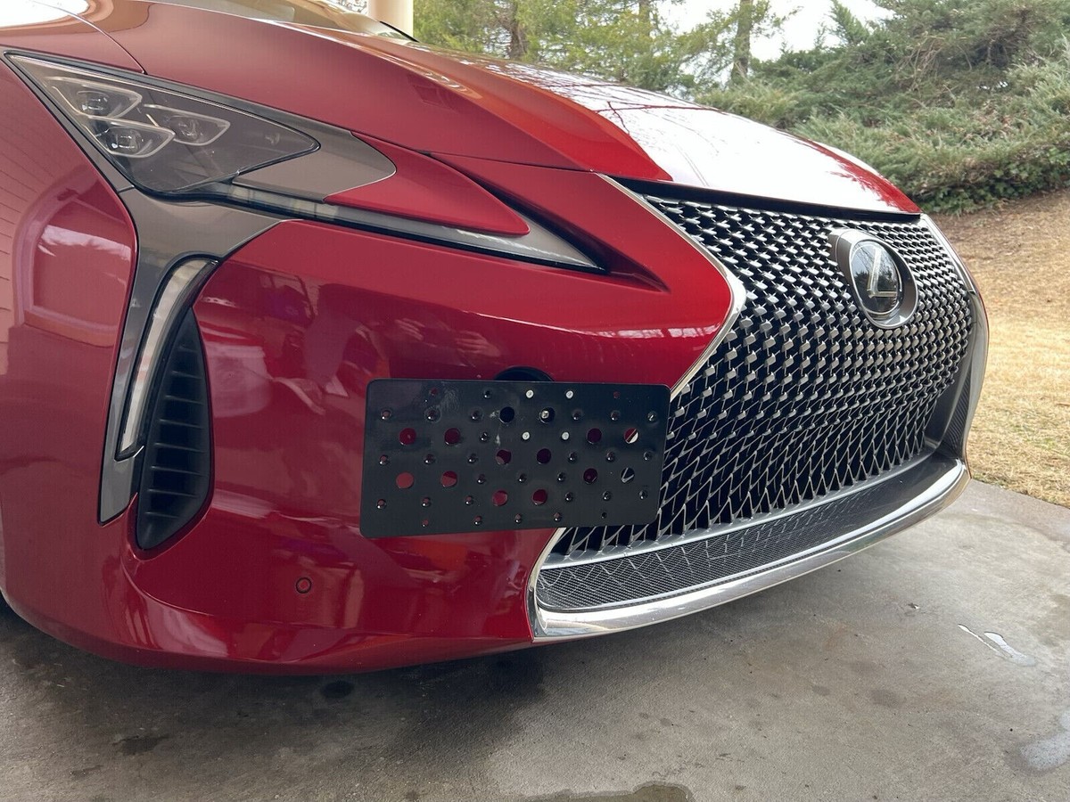 2018-2025 Lexus LC500 Front Bumper Tow Hook License Plate Mount