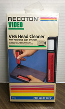 Recoton VHS Video Cassette Head Cleaner Non-Abrasive Wet System for VCR V-144 