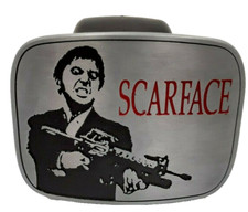 Scarface / Holding Gun - Large Metal Belt Buckle - Brand New Sealed - Vintage