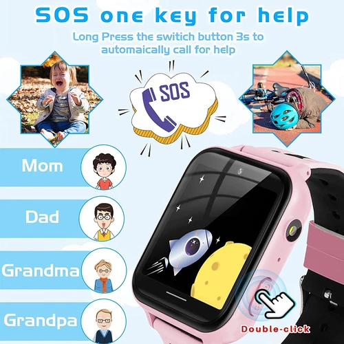 Reloj inteligente para niños con llamada bidireccional reproductor de música cámara juegos reloj SOS para niños - Imagen 37 de 40