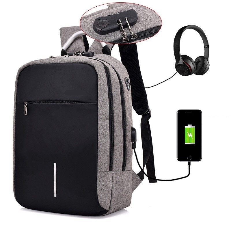 USB Charging Anti-Theft Business Laptop Backpack for Travel School Large Capacity-image