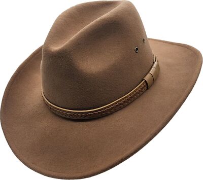 Klassischer Western Cowboy Hut 100% Wollfilz - Herren American Vintage Rancher Style