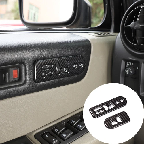 ABS Carbon Fiber Interior Center Console Trim Cover Set Fits Hummer H2 2003-2007 - Picture 10 of 30