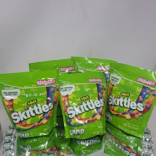 Sour Skittles 7.2 oz GrabNGo Bag Bulk Sour Candy Chewy Lime +More Pick Qty 1-13