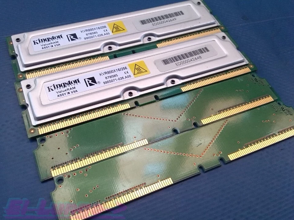 Kit Ram Rambus Rimm Kingstone KVR800x16/256 MB x 2 Totale 512 Mb + Terminatori - Immagine 4 di 4