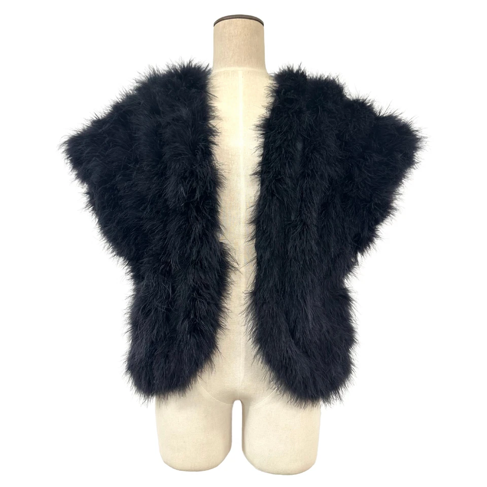 Chaleco Rockstar Casi Famoso Pluma Marabú Años 70 De Colección Foto 2 de 4