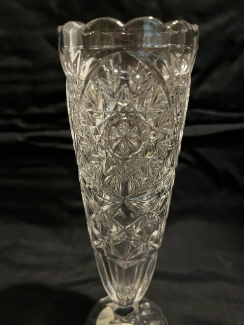 Vintage Cut Glass Bud Vase Vintage Cut Glass Bud Vase