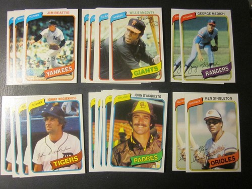 1980 Topps Baseball Pick Choose Finish Your Set( 276- 499) NM, NM/MT - Picture 59 of 197