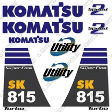 Fits Komatsu SK815 Turbo Decal Kit Skid Steer Replacement Stickers 