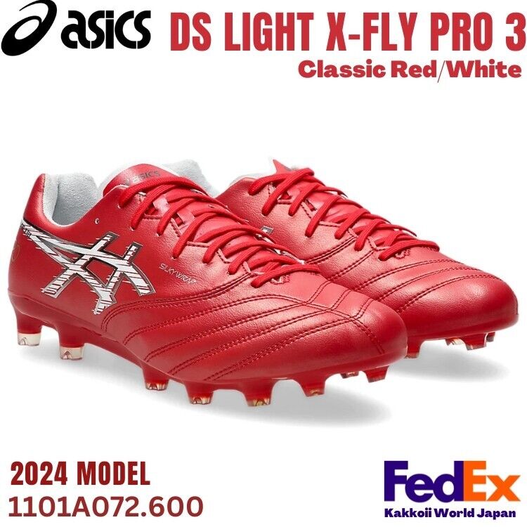 ASICS Soccer Cleats DS LIGHT X-FLY PRO 3 Classic Red/White ASICS Soccer Cleats DS LIGHT X-FLY PRO 3 Classic Red/White