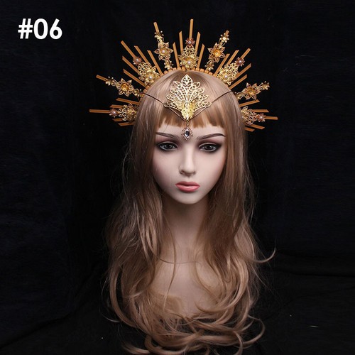 Accessori gioielli da donna croce barocca dea corona tiara lolita fai da te - Foto 12 di 26