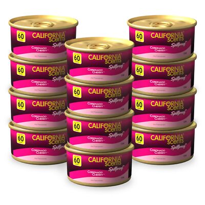 California Scents Coronado Cherry Car Air Fresheners 12 Pack 1.5 Ounce Cans