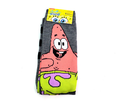 Nickelodeon Spongebob Squarepants Patrick Mens Sz 6-12 Gray Graphic Crew Sock