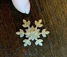 Sterling Silver Snowflake Pendant - with Rhinestones