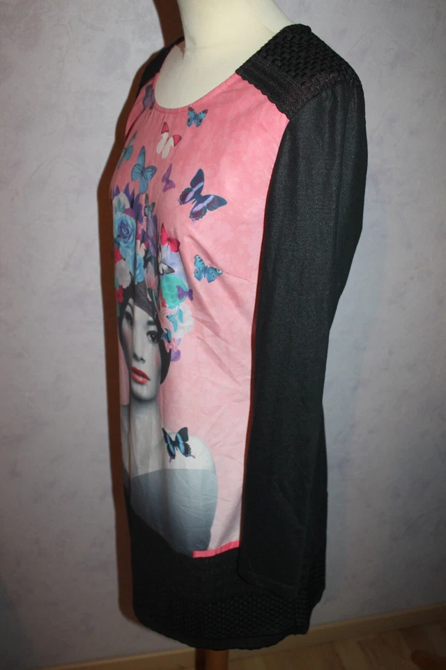 ROBE IMPRIMEE FEMME °°° MISS CAPTAIN °°° TAILLE 38 . PARFAIT ETAT - Photo 4/4