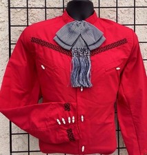 MEXICAN WESTERN SHIRT STITCHED CHARRO FROM MEXICO.CAMISA CHARRA BORDADA DE MEXIC