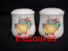 Corelle ABUNDANCE Salt & Pepper 3" Shaker Set Stoppers in Place