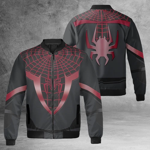 Spiderman Cosplay Costume Miles Morales Spider Verse Superhero Jacket