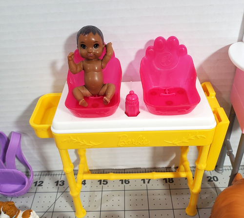 Barbie Mattel Playsets Crib Doctor Chelsea Car Doll Kelly Doll Animals 26 Pc - Picture 3 of 24