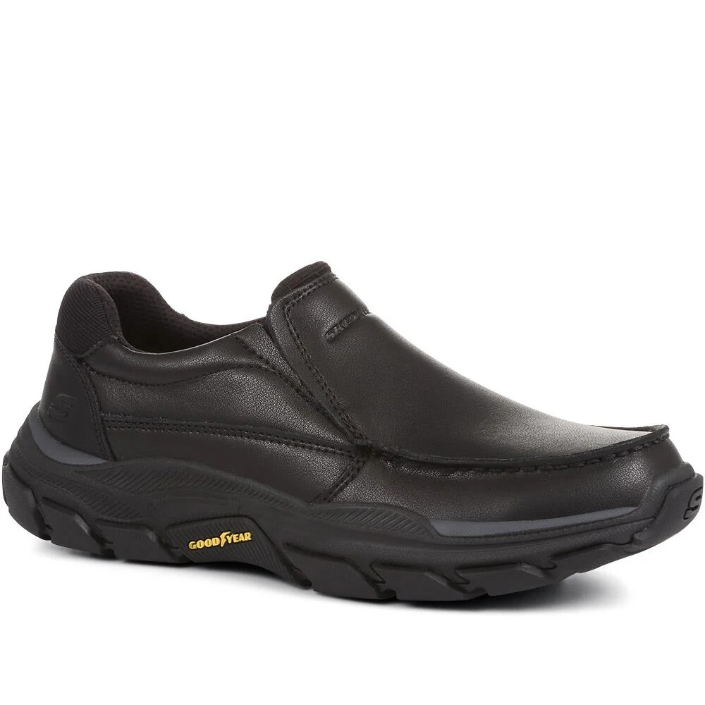 SKETCHERS Men Relaxed Fit  Slip On Goga Mat Arch Comfort RC Leather Shoe-UK 6-13 image 8
