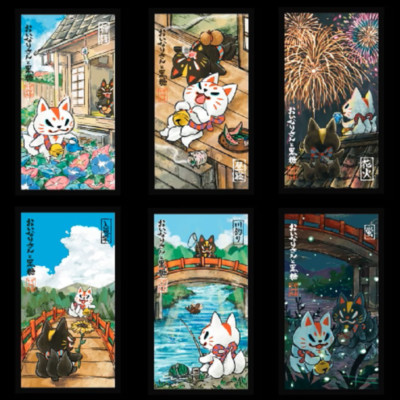 summer vacation ''Oinari San'' B-SIDE LABEL Sticker Japan Limited NEW UVcut